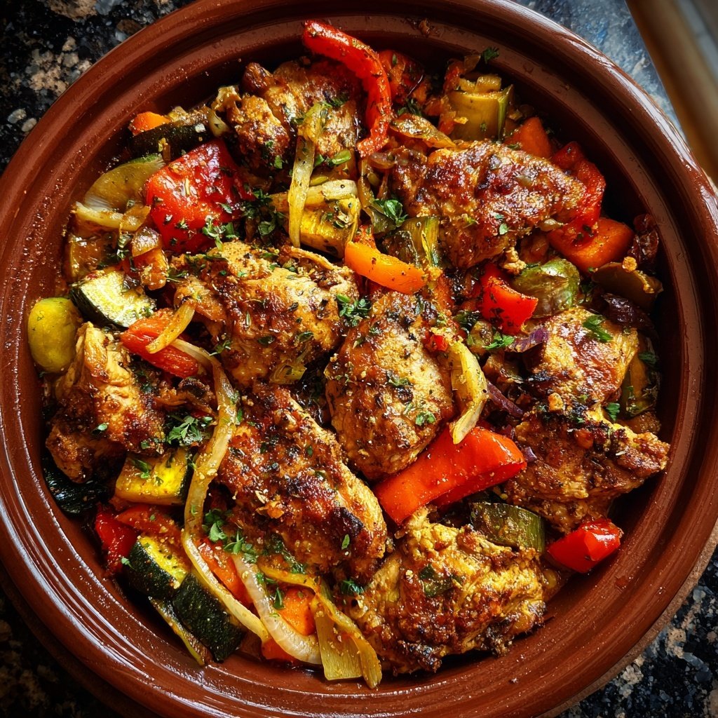 Internationale Küche Marokkanisches Hähnchen-Tagine