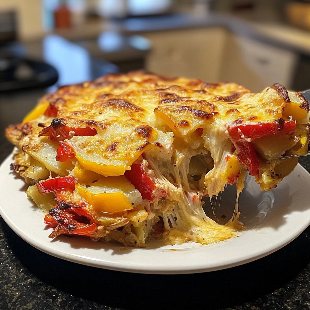 Kartoffelauflauf mit Paprika