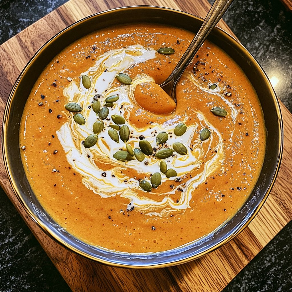 Kürbissuppe ohne Mixer