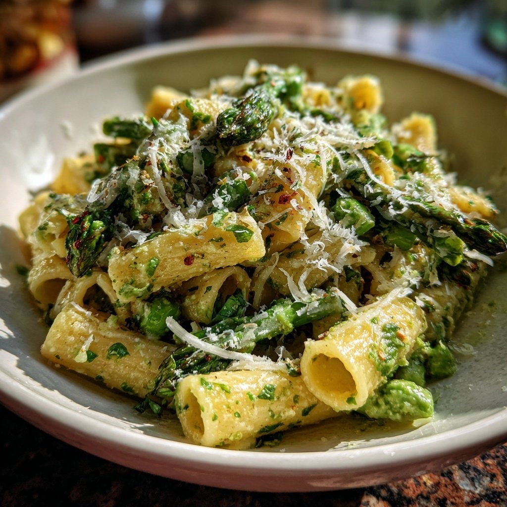 Grüner Spargel Pasta