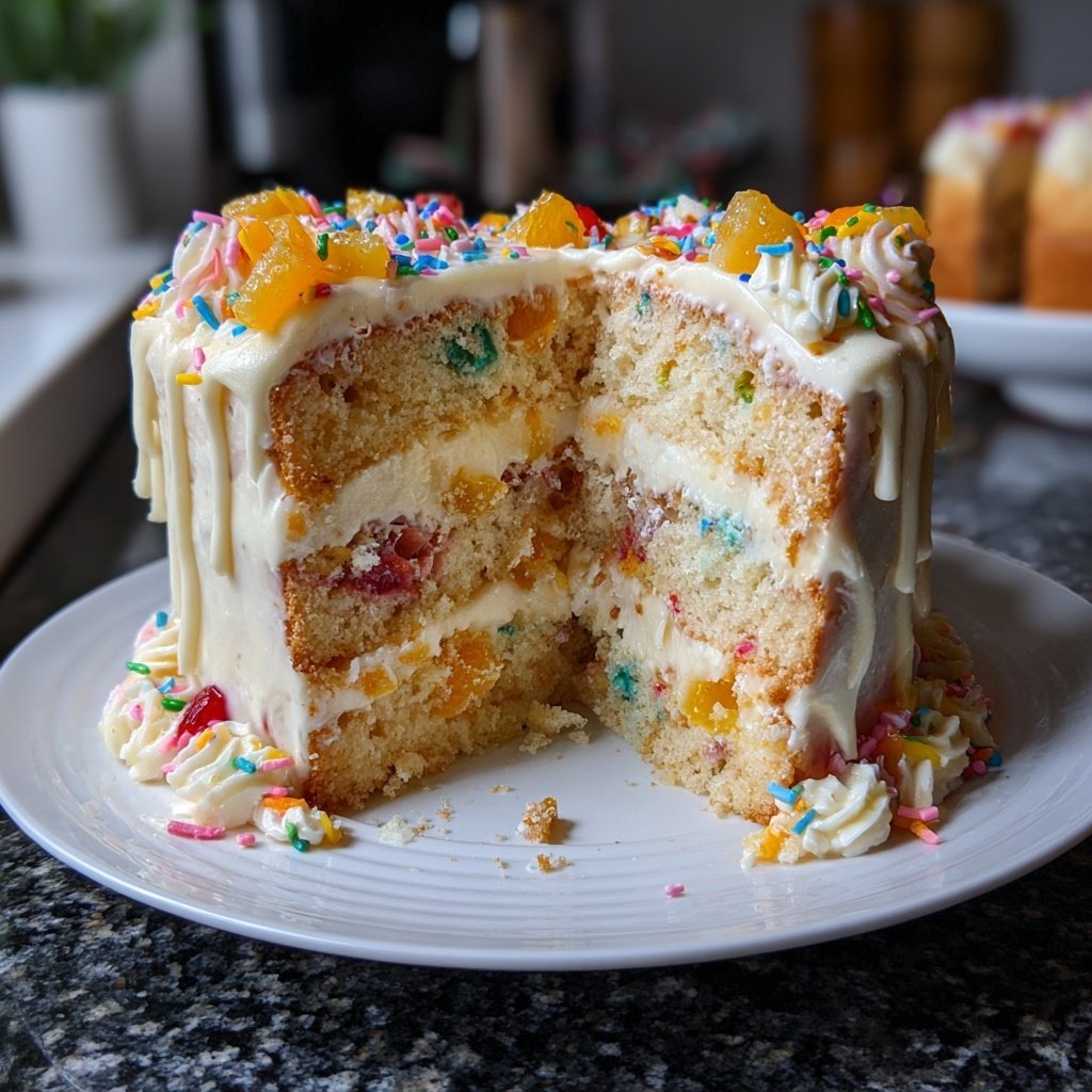 Geburtstagskuchen bunt dekoriert