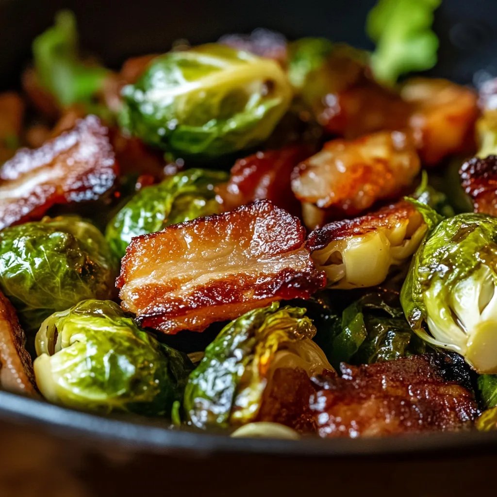 Hausgemachte Ahornspeck Rosenkohl