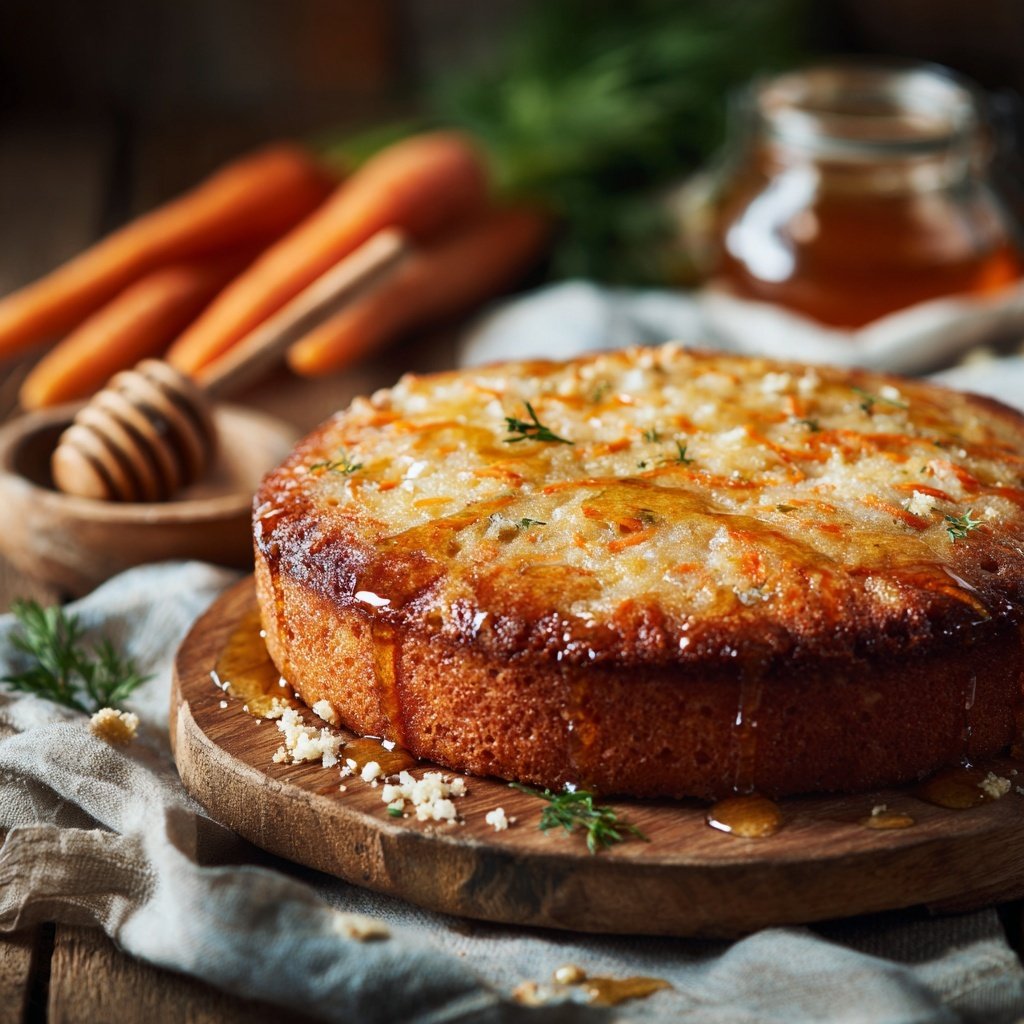 Karottenkuchen Mit Honig Glasur