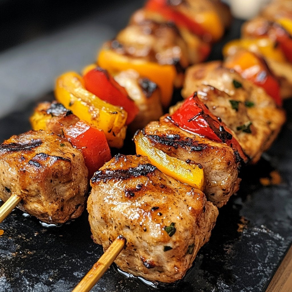 Hähnchenbrust Spieße