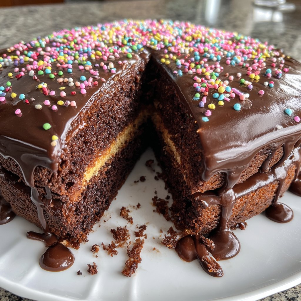 Geburtstagskuchen mit Schokolade