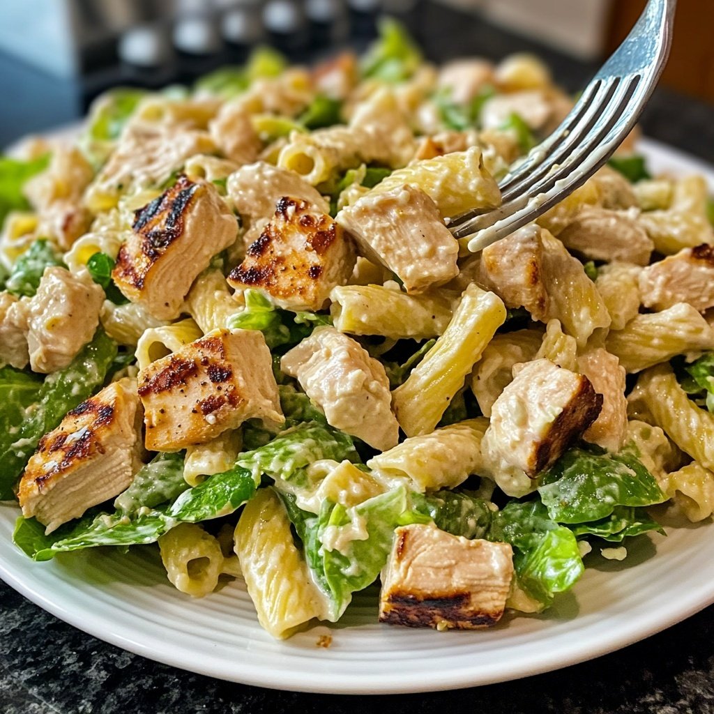 Chicken Caesar Pasta Salat