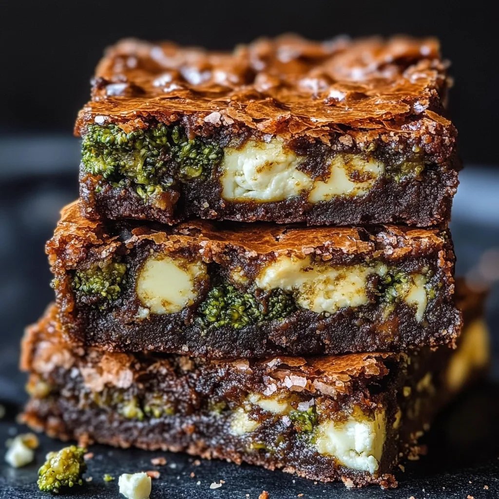 Broccoli und Feta Brownies